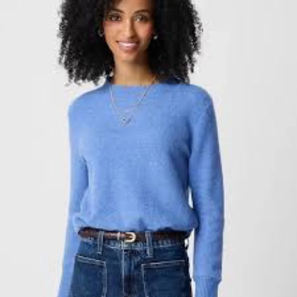 J. Crew Extra Soft Women's Light Blue Crew Neck Sweater size L